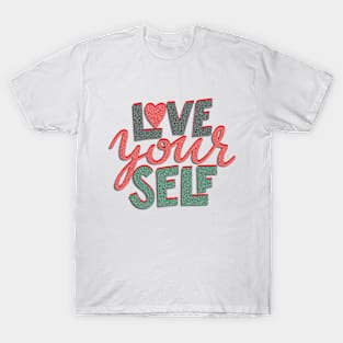 Red Heart Love Yourself: Embracing Self-Love and Compassion T-Shirt